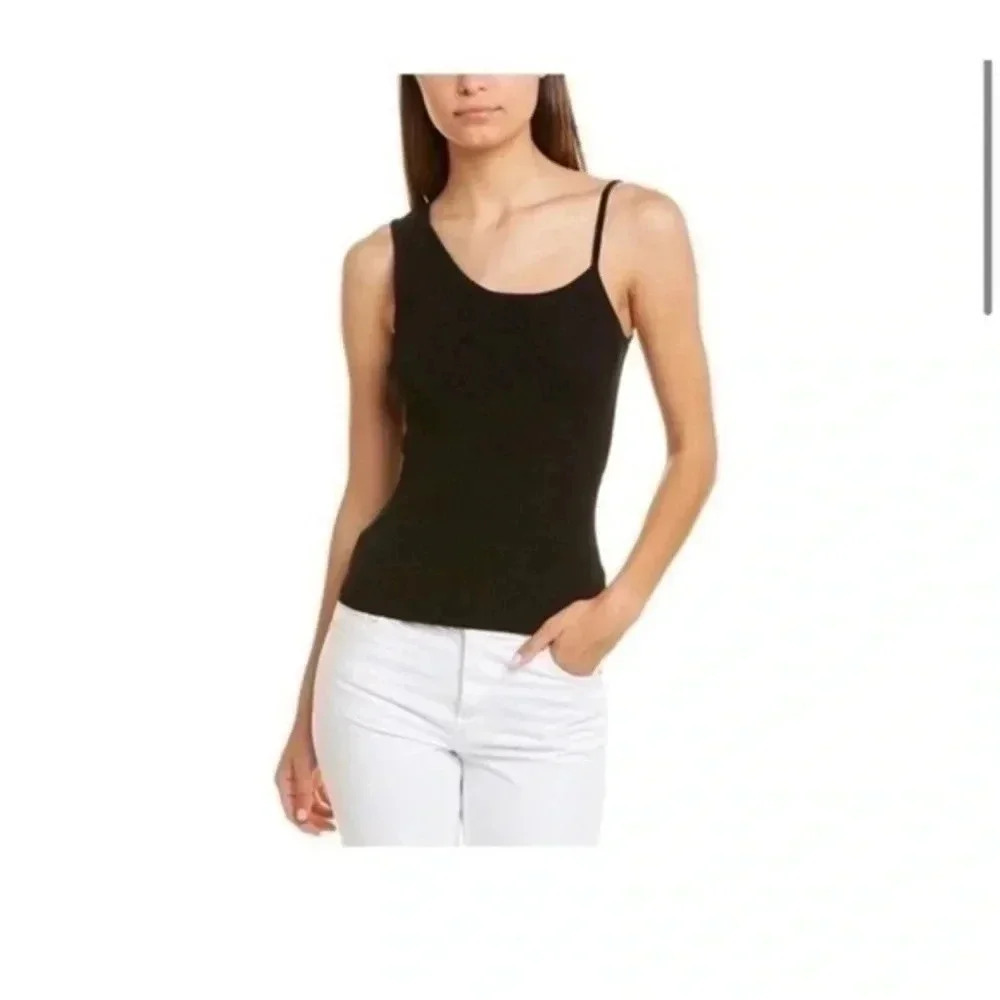 525 America black Assymetrical ribbed tank Large